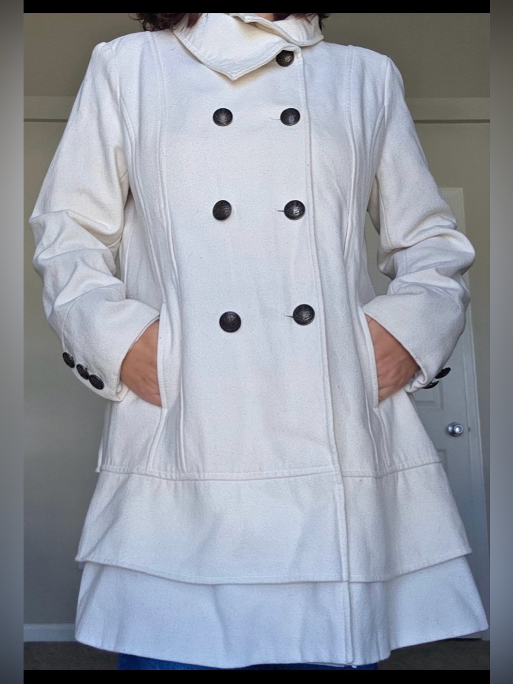 NY & Co Wool Blend Trench Style Coat
